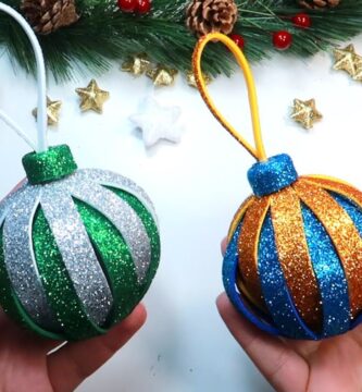 Ideas creativas bolitas navidad goma eva